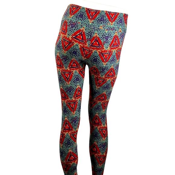 LuLaRoe Buttery Soft Comfort Leggings Size OS 2-10 Greens Rusts Reds Fall Colors - Picture 9 of 16